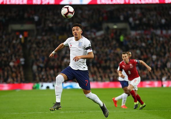 Jadon Sancho-the player most frequently linked to a move to Old Trafford